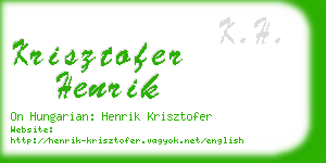 krisztofer henrik business card